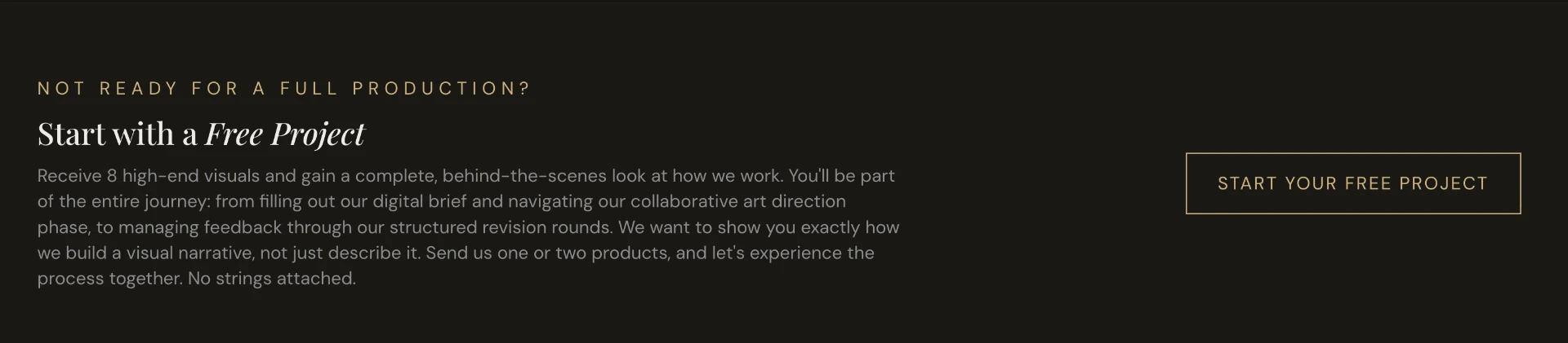 The free project offer lowers the threshold for a first collaboration.