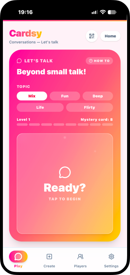 Game start screen — Let's Talk